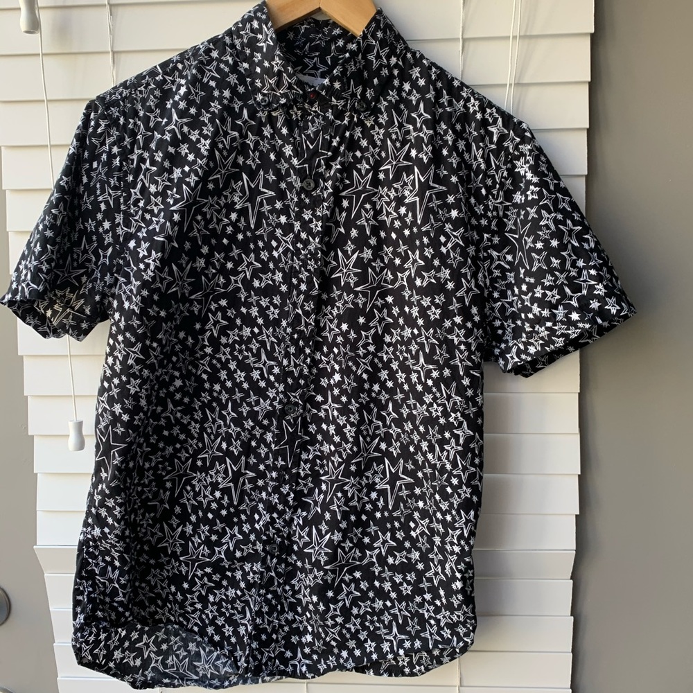 NHP button down casual short sleeve shirt size S